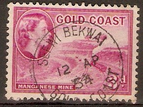 Gold Coast 1952 3d Magenta. SG158.